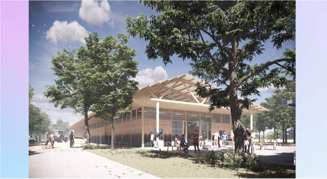 EpaMarne lance la réalisation de la halle agricole, 100 % bois, du « cœur Agro-urbain » de Montévrain
